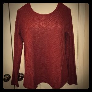 Soft flowy rusty red sweater